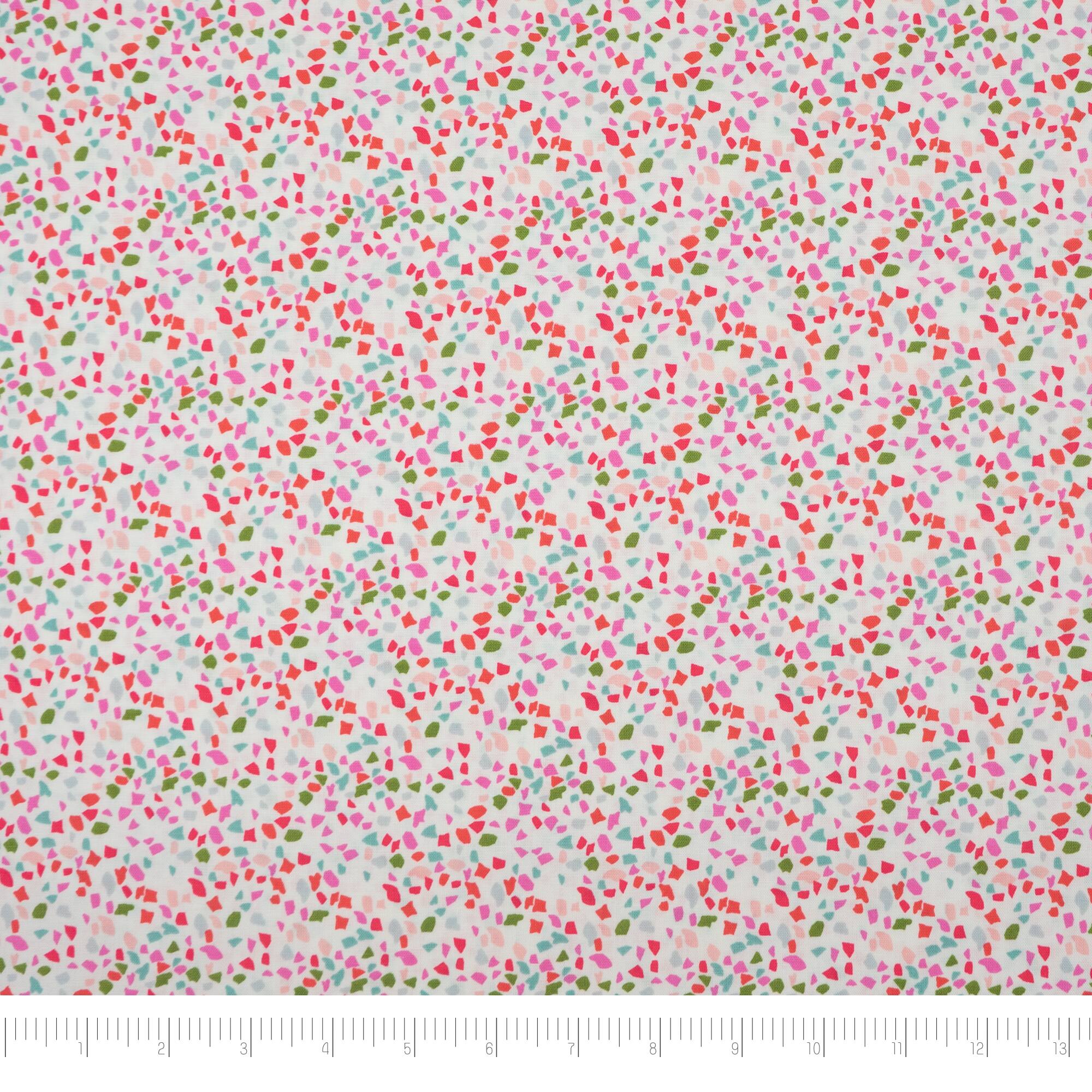 SINGER Pink Party Confetti Cotton Fabric
